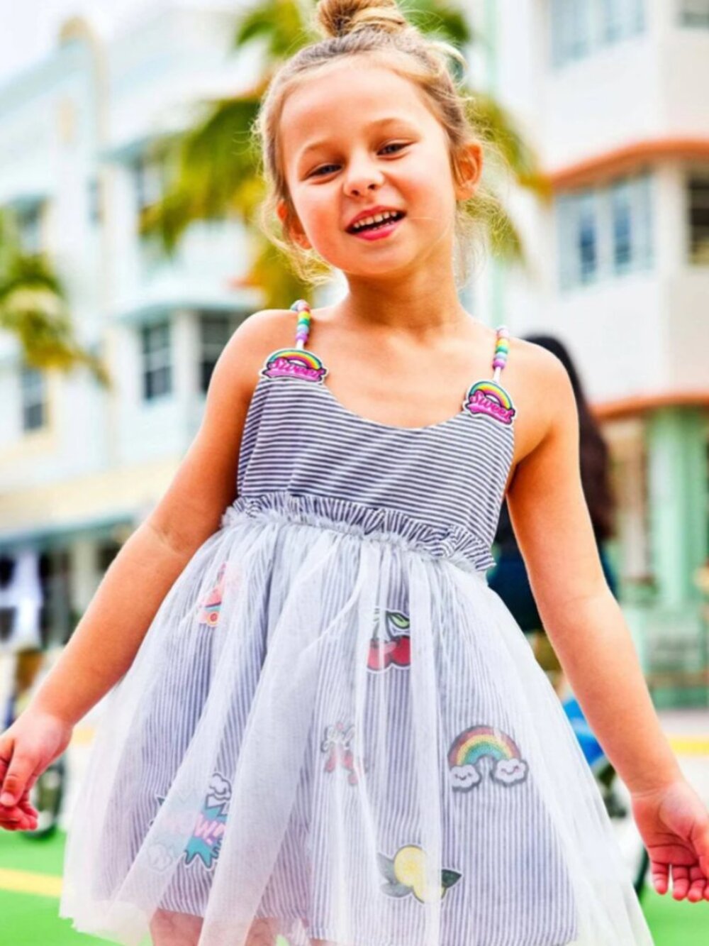 Lola + The Boys | Sweet candy Lovers Patch Dress-Size 6